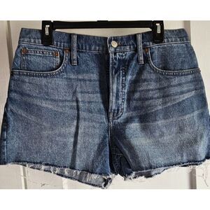 Madewell The Perfect Jean Denim Short Women SZ 31 Raw Hem inseam 3"‎ blue